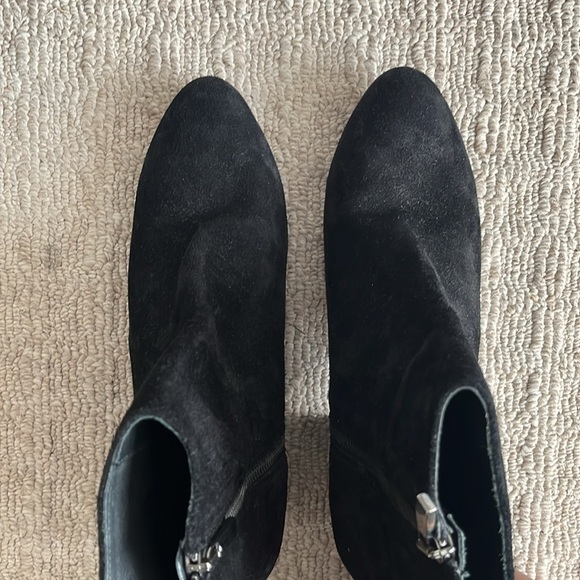 Thursday Everyday Paloma Suede Block Stacked Heel Boots Black size 10 - Picture 7 of 12